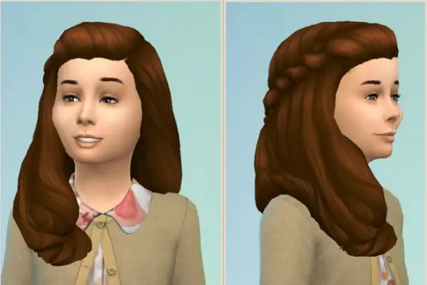 Birksches sims blog: Girly Romantic Garden Hair for Sims 4