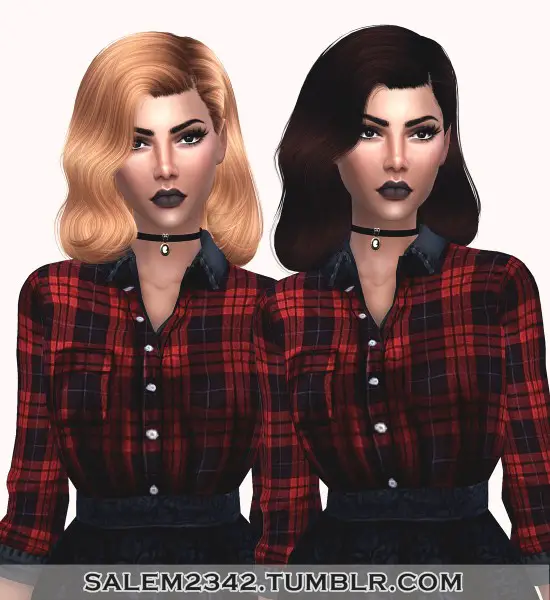 Salem2342: Ade darma`s Miss Fame hair retextured for Sims 4