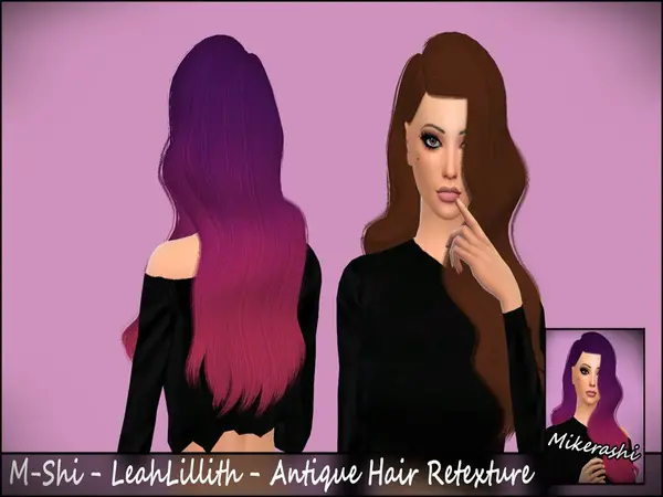 The Sims Resource: LeahLillith`s Antique Hair Retextured by mikerashi for Sims 4
