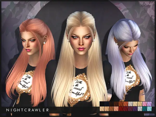 The Sims Resource: Sugar hair by Nightcrawler for Sims 4