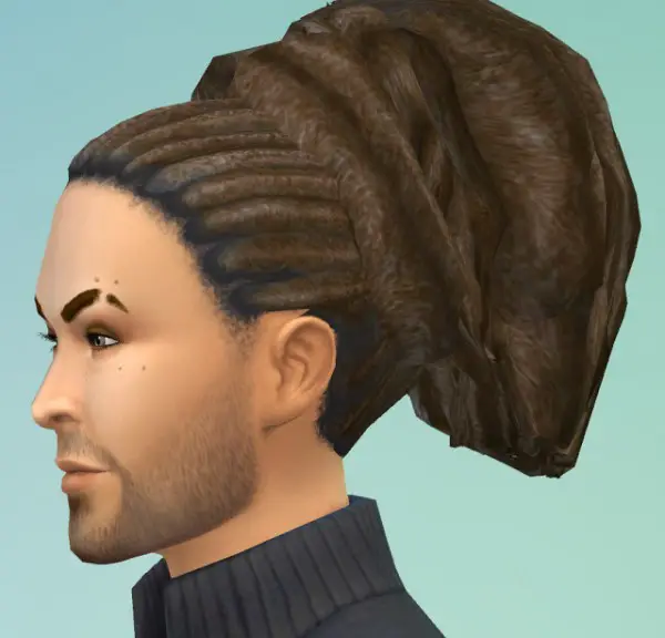 Birksches sims blog: Rasta Bun Ponytail hair for Sims 4