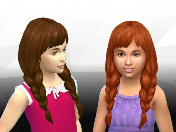 Mystufforigin: Spring Braids for Girls for Sims 4