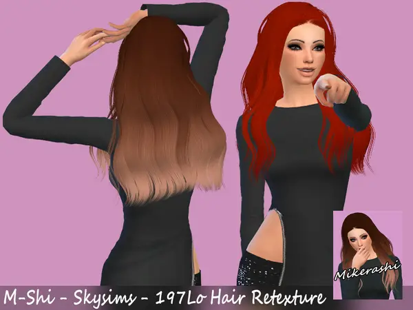 The Sims Resource: Skysims 197lo Hair Retextured by mikerashi for Sims 4