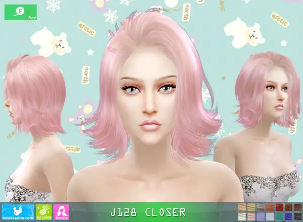 Newsea J128 Closer Hair Sims 4 Hairs