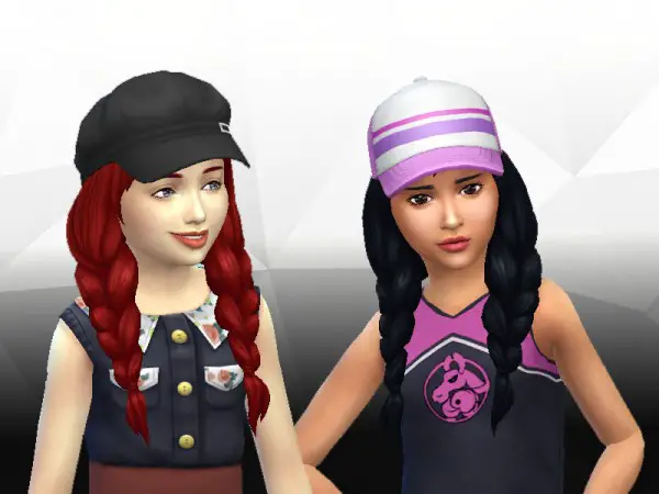 Mystufforigin: Spring Braids for Girls for Sims 4