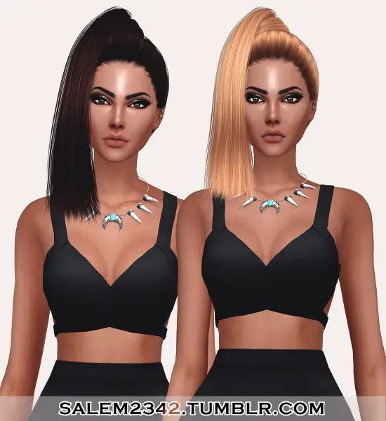Salem2342: Sintiklia`s Katy hair retextured for Sims 4