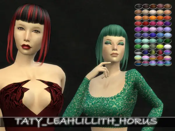 Simsworkshop: Leahlillith`s Horus hair retextured by Taty for Sims 4