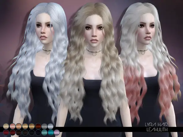 The Sims Resource: Lyra Hair by LeahLillith for Sims 4