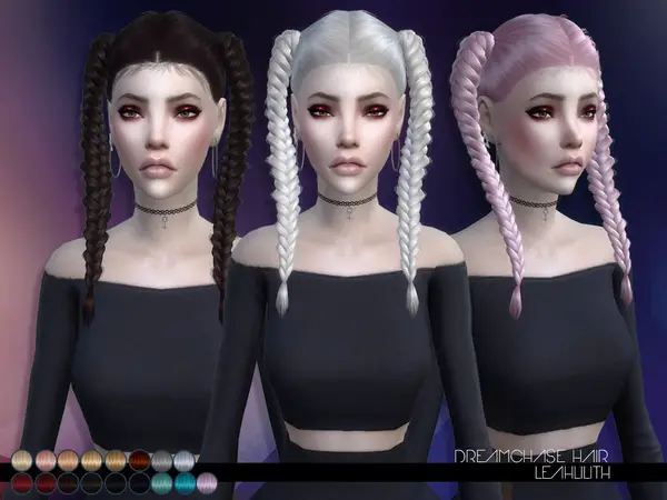 The Sims Resource: Dream Chase Hair by LeahLillith for Sims 4