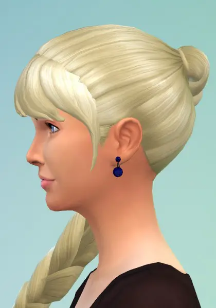 Birksches sims blog: Braided Side Pigtail hair for Sims 4