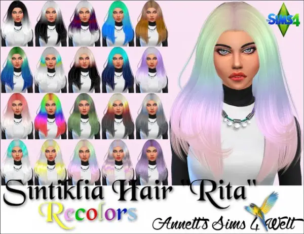 Annett`s Sims 4 Welt: Sintiklia` Rita hair recolors for Sims 4