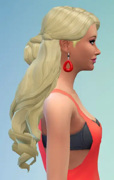 Birksches sims blog: Halfup Thick Hair for Sims 4