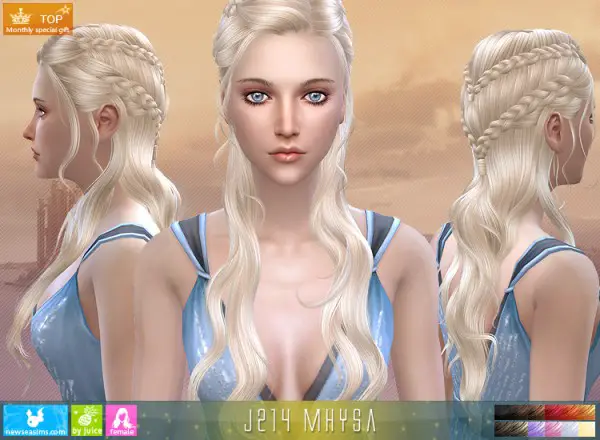 NewSea: J214 MHYSA hair for Sims 4