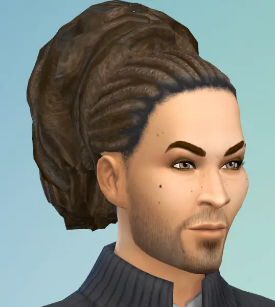 Birksches sims blog: Rasta Bun Ponytail hair for Sims 4
