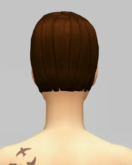 Rusty Nail: Med clipped back hair for Sims 4