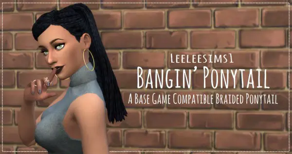 Leelee Sims: Bangin’ Ponytail hair for Sims 4