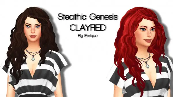 Enrique: Stealthic`s Genesis hair retextured for Sims 4