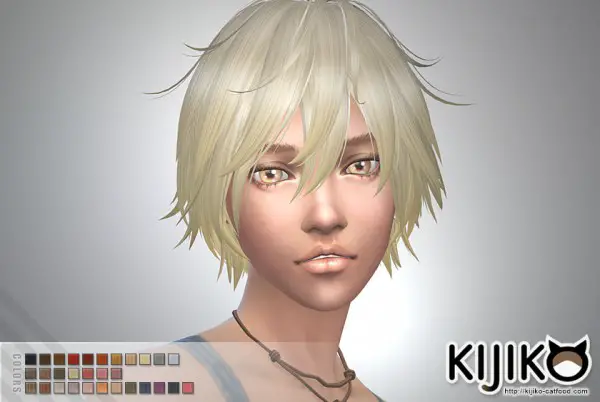 Kijiko Sims: Shaggy long hair for her for Sims 4