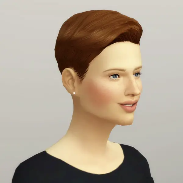 Rusty Nail: Short combed hair F for Sims 4