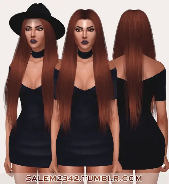 Salem2342: Brigitte Hairstyle for Sims 4