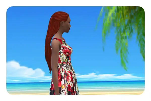Birksches sims blog: Impossible Long Dreads for her for Sims 4