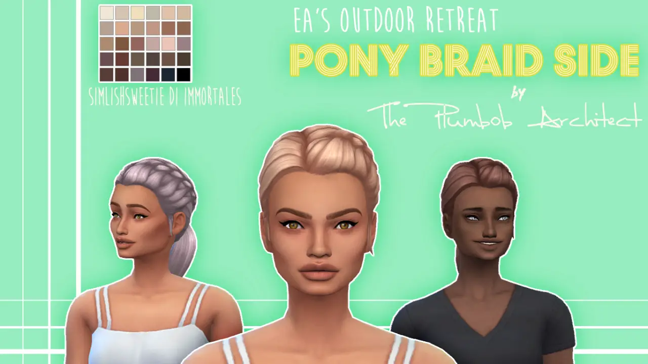 awsimmer92 braid bang hair sims 4 cc