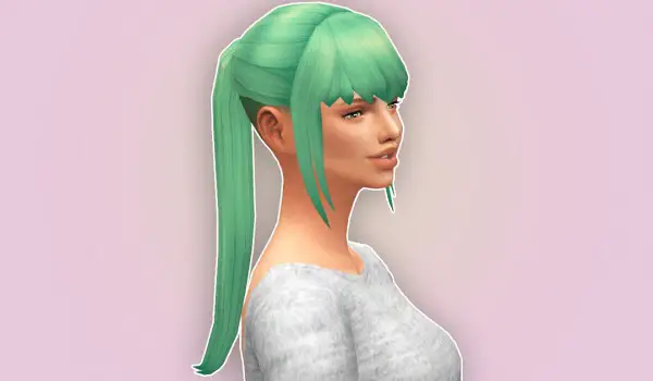 The Plumbob Architect: Ditmas hair   Shaved ponytail in 24 colors for Sims 4