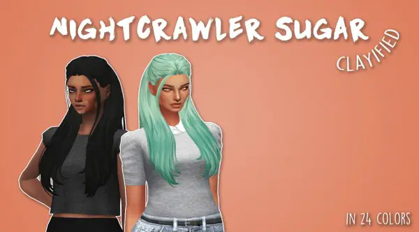 The Plumbob Architect: Nightcrawler`s Sugar hair recolored for Sims 4