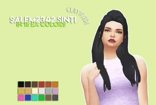 The Plumbob Architect: Clayified hair recolored for Sims 4