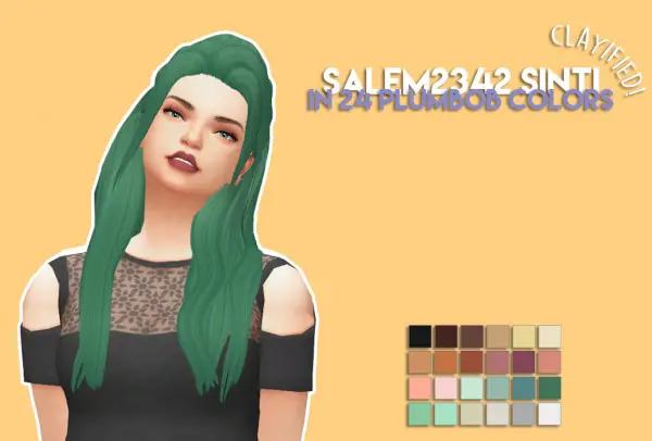 The Plumbob Architect: Clayified hair recolored for Sims 4