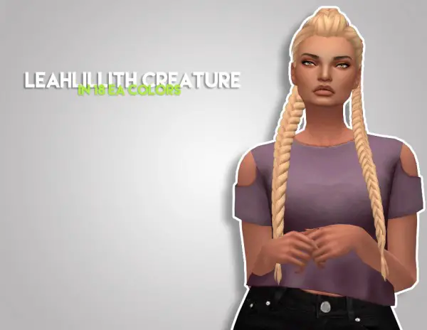 The Plumbob Architect: LeahLillith`s Creature hair recolored for Sims 4