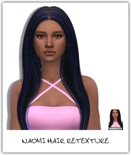 Simsworkshop: Naomi hair retextured by maimouth for Sims 4