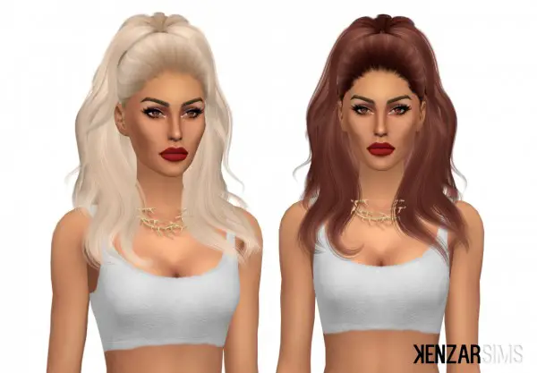 Kenzar Sims: Anto’s Candle hair retextured for Sims 4