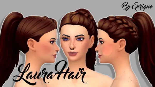 Enrique: Laura Hair for Sims 4