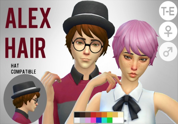 Simduction: Alex hair for Sims 4