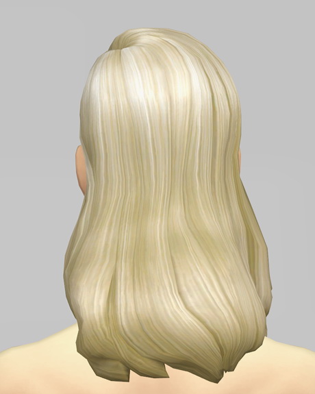 Rusty Nail: Long wavy classic hair for her V2 for Sims 4