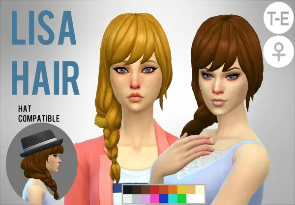 Simduction: Lisa Hair for Sims 4