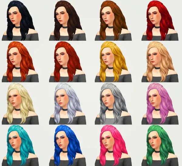 Kot Cat: Lotus hair for Sims 4