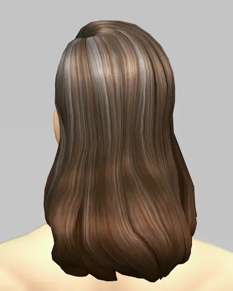 Rusty Nail: Long wavy classic hair for him V2 for Sims 4