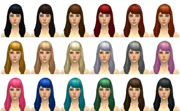 Simduction: Violet hair for Sims 4
