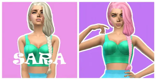 Simsworkshop: Alesso`s Chiche Clayifed Hair Retextured for Sims 4