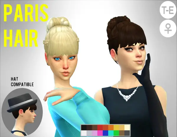 Simduction: Paris Hair for Sims 4