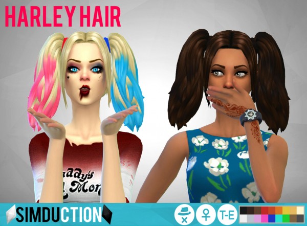 Simduction: Harley Hair for Sims 4