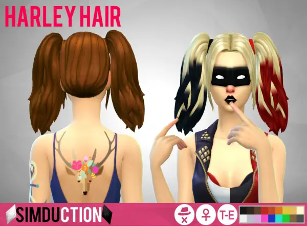 Simduction: Harley Hair for Sims 4