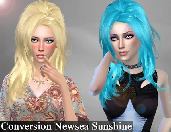 Sims 4 Hairs ~ Genius6613: Newsea`s Sunshine hair retextured