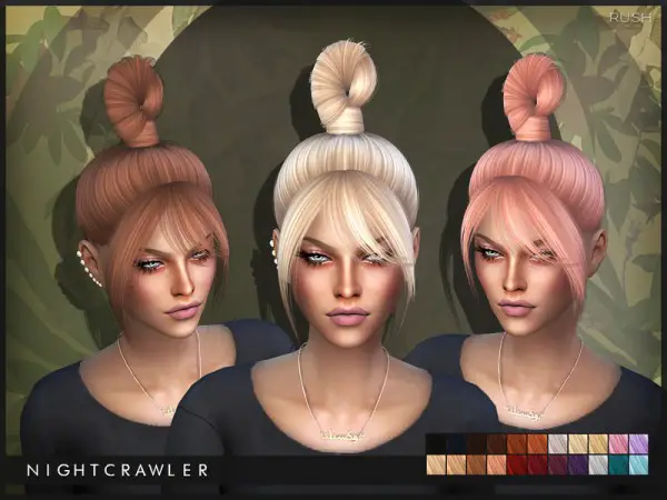 The Sims Resource: Rush hair by Nightcrawler for Sims 4