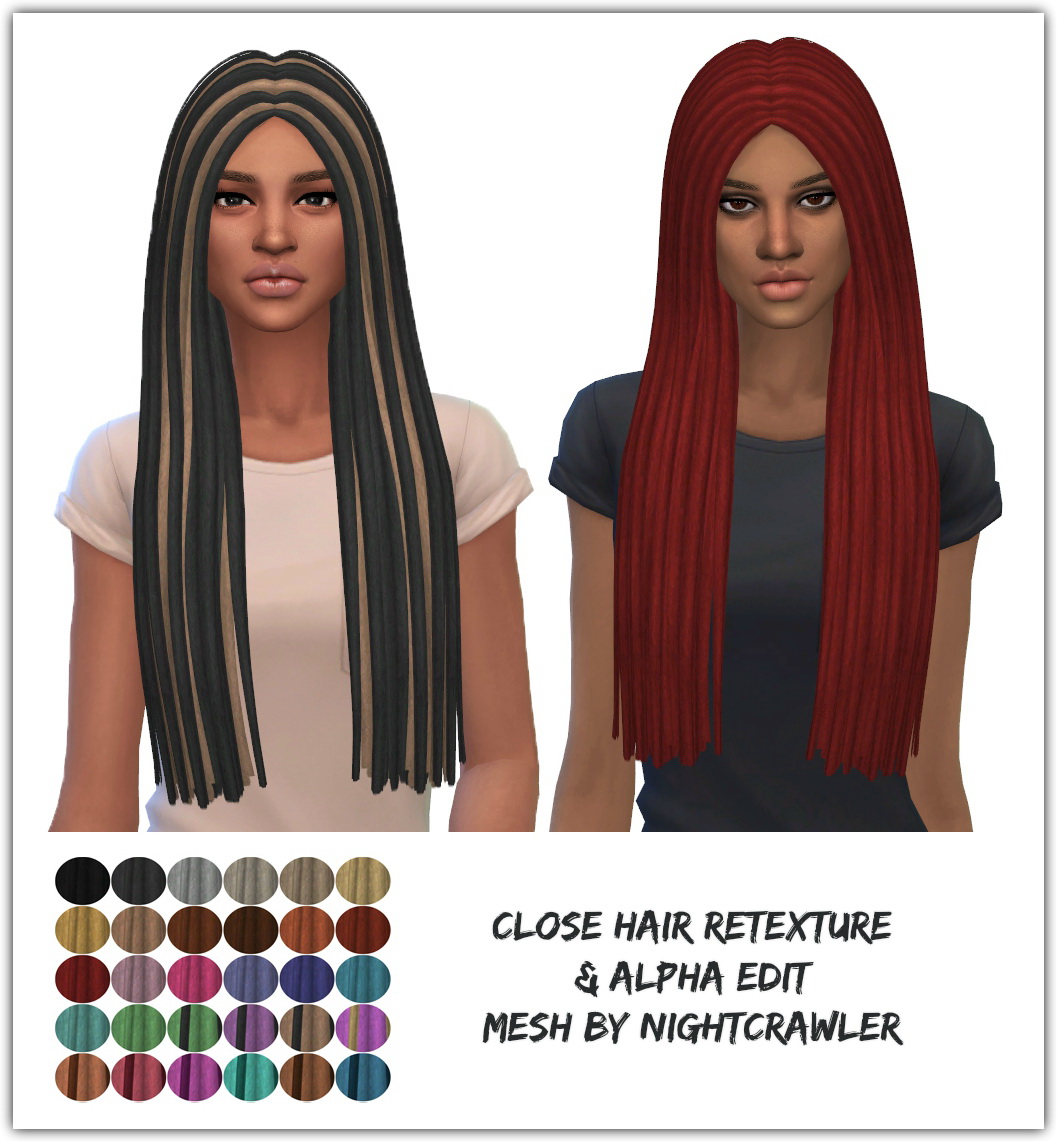 The Sims Resource: Nightcrawler`s Close hair retextured by Maimouth.