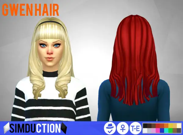 Simduction: Gwen Hair for Sims 4