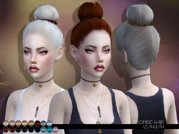 The Sims Resource: Promise Hair by LeahLillith for Sims 4