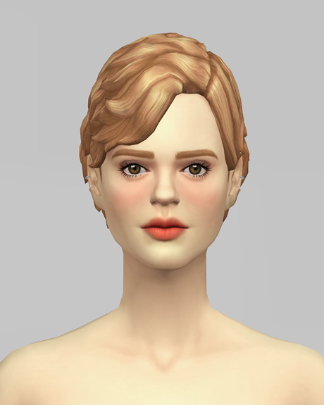 Rusty Nail: Med relaxed hair for Sims 4